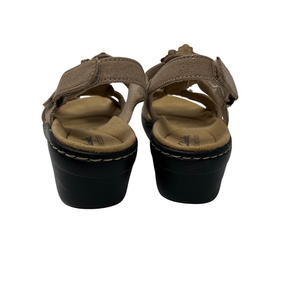 Clarks Merliah Sheryl Sand Interest Floral Wedge Sandals Tan 7.5M - Picture 16 of 16
